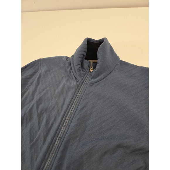 Icebreaker Jacket Womens Large Blue Full Zip Merino Wool Thumbholes Mock Neck - Picture 3 of 12
